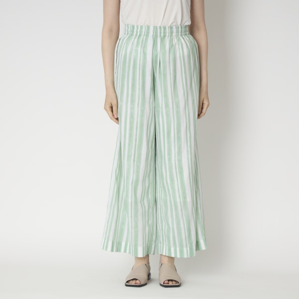 Kilka×kapuwa/風が通るカディーコットンパンツ STRIPE